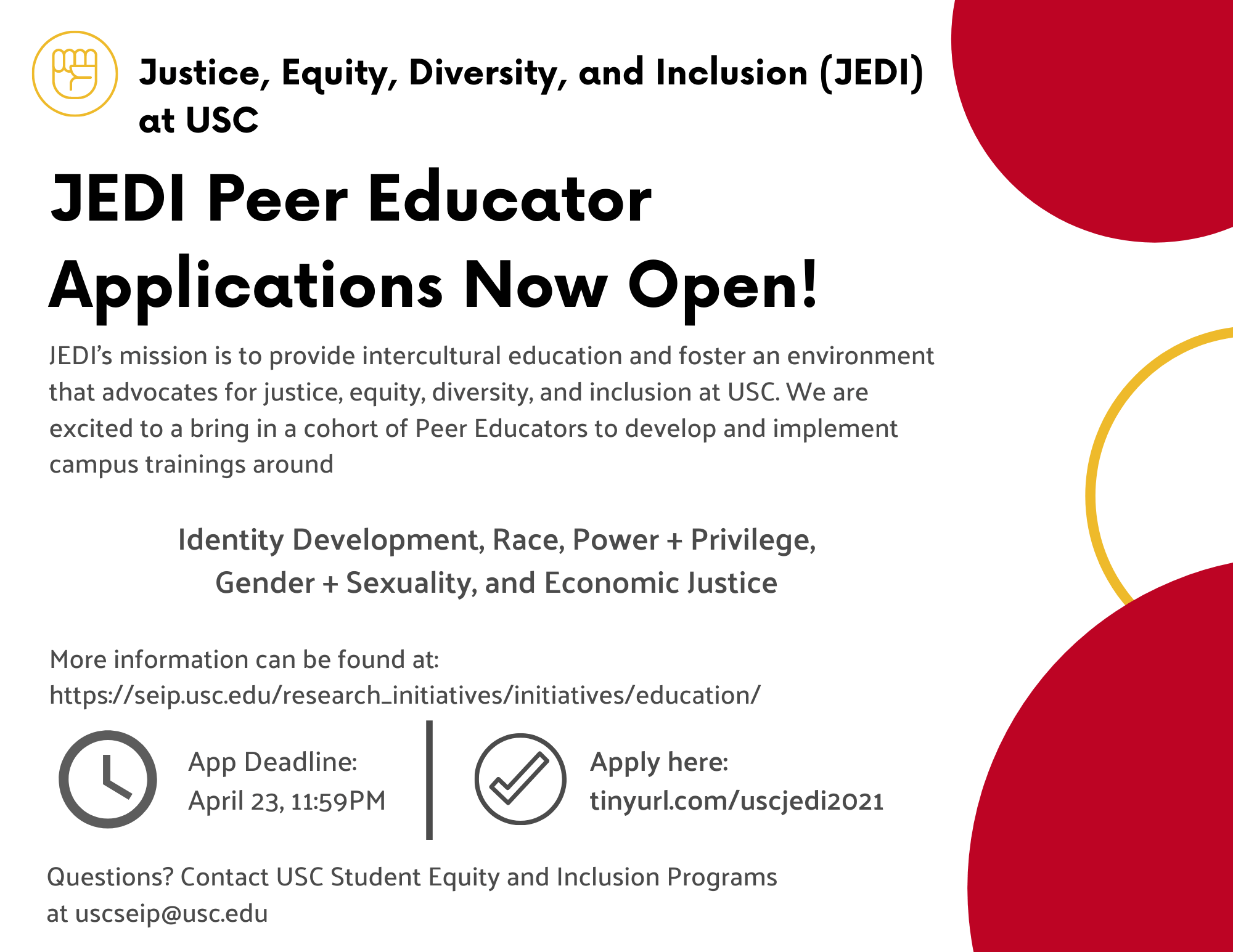 Featured image for “Justice, Equity, Diversity, and Inclusion (JEDI) Peer Educator Program Launch”