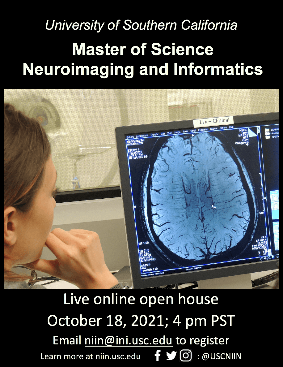 Featured image for “USC Master of Science in Neuroimaging and Informatics Open House”