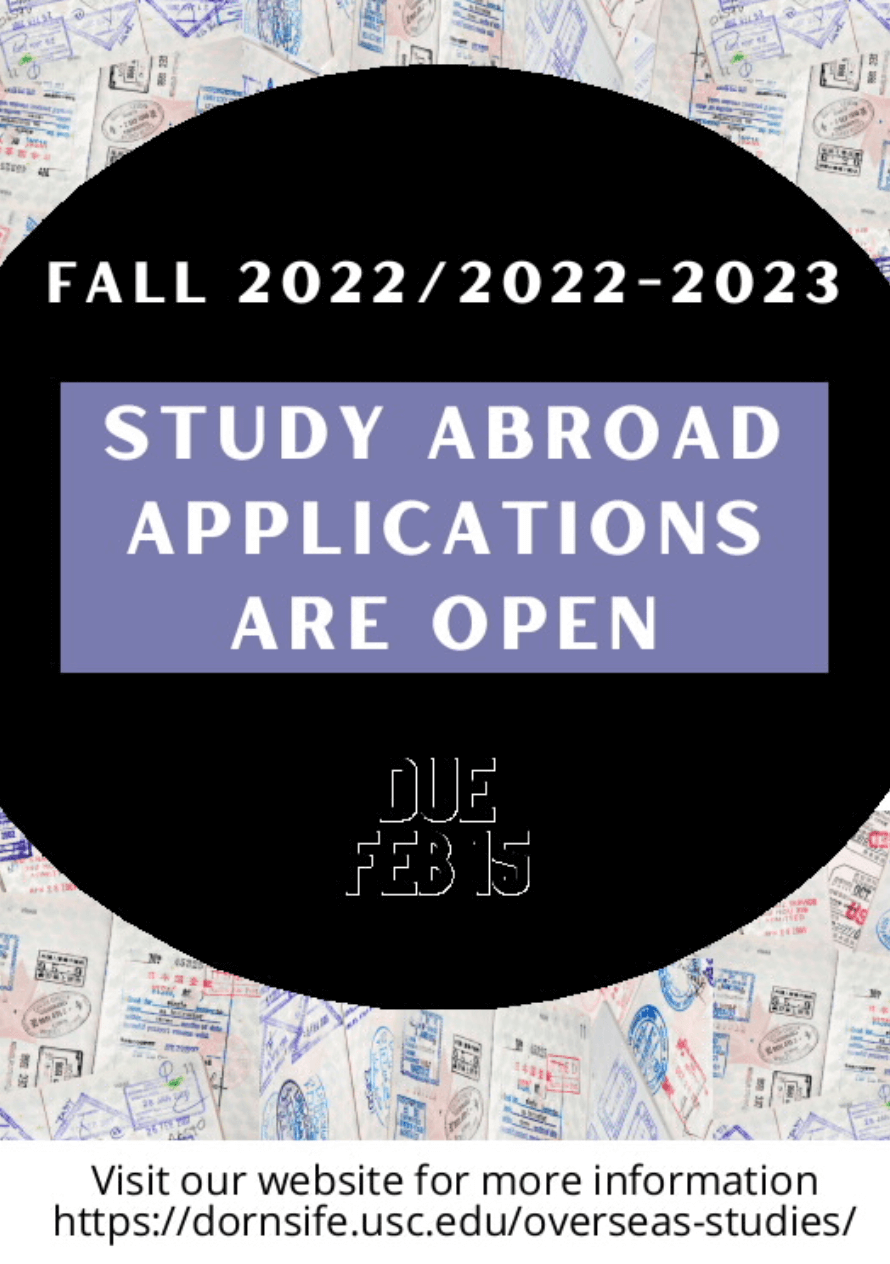 Usc Spring 2023 Calendar Study Abroad Applications Are Open & More - Admission & Student Engagement  | Current Undergraduate Students