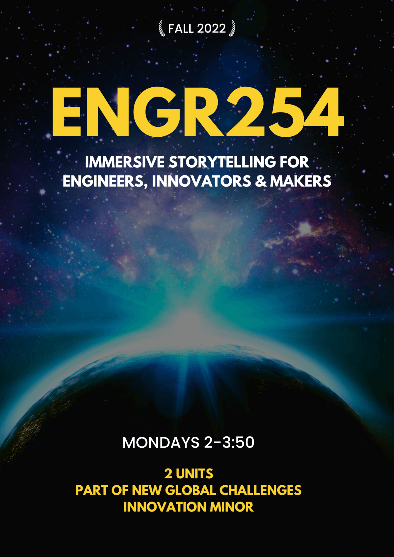 Featured image for “Fall 2022: Immersive Storytelling for Engineers, Innovators, & Makers Course”