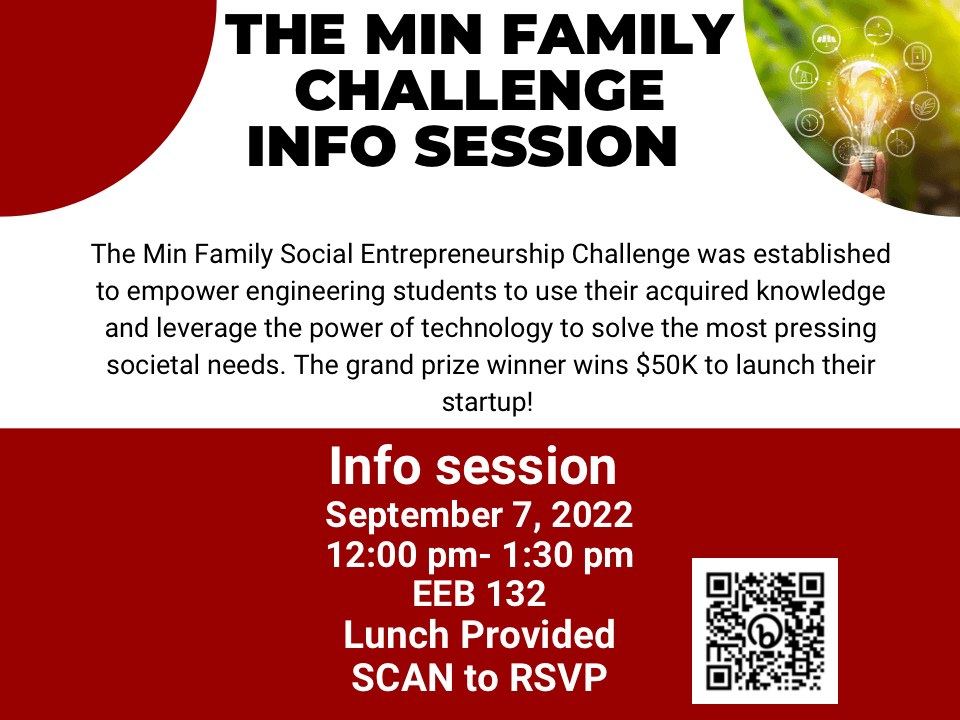 Featured image for “Min Family Social Entrepreneurship Challenge Info Session”