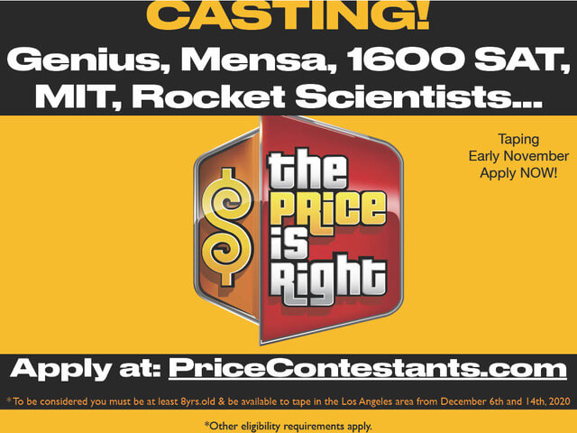 Featured image for “The Price Is Right – Special “Genius” Episode”