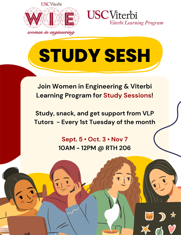 Featured image for “Study Sesh with Women in Engineering & Viterbi Learning Program Tutors!”