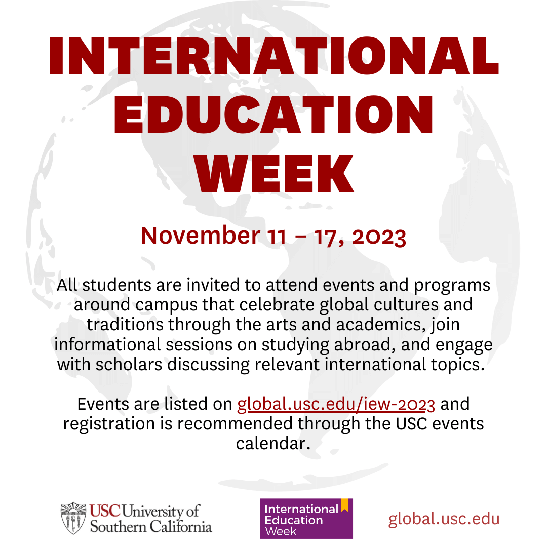 Featured image for “International Education Week Events – November 11 – November 17”